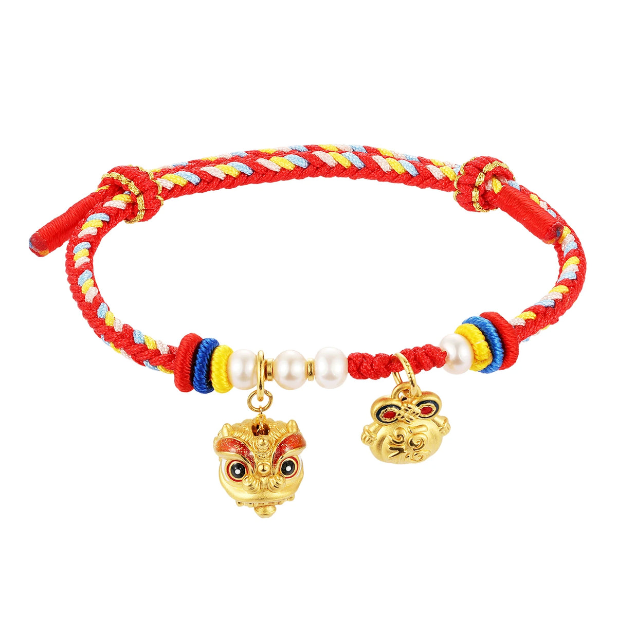 Luxury Fashion Au999 24K Solid Gold Pearl Charm Bracelet Ethnic Style Third Party Certified Women's Bridal Engagement Wedding