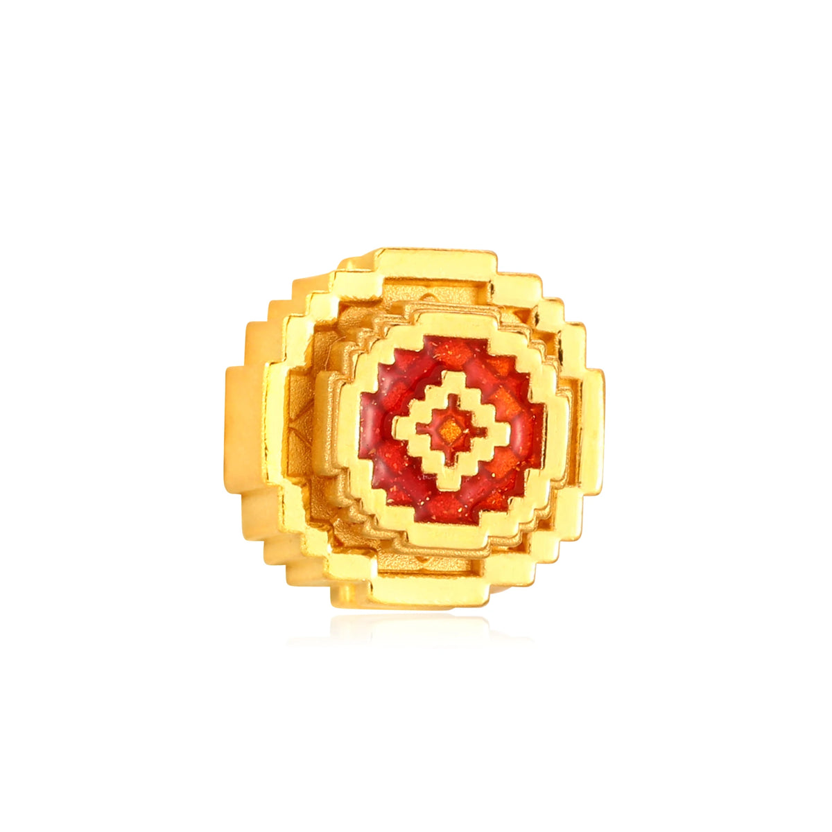 Pixel Coin Gold Charm - 0.75g