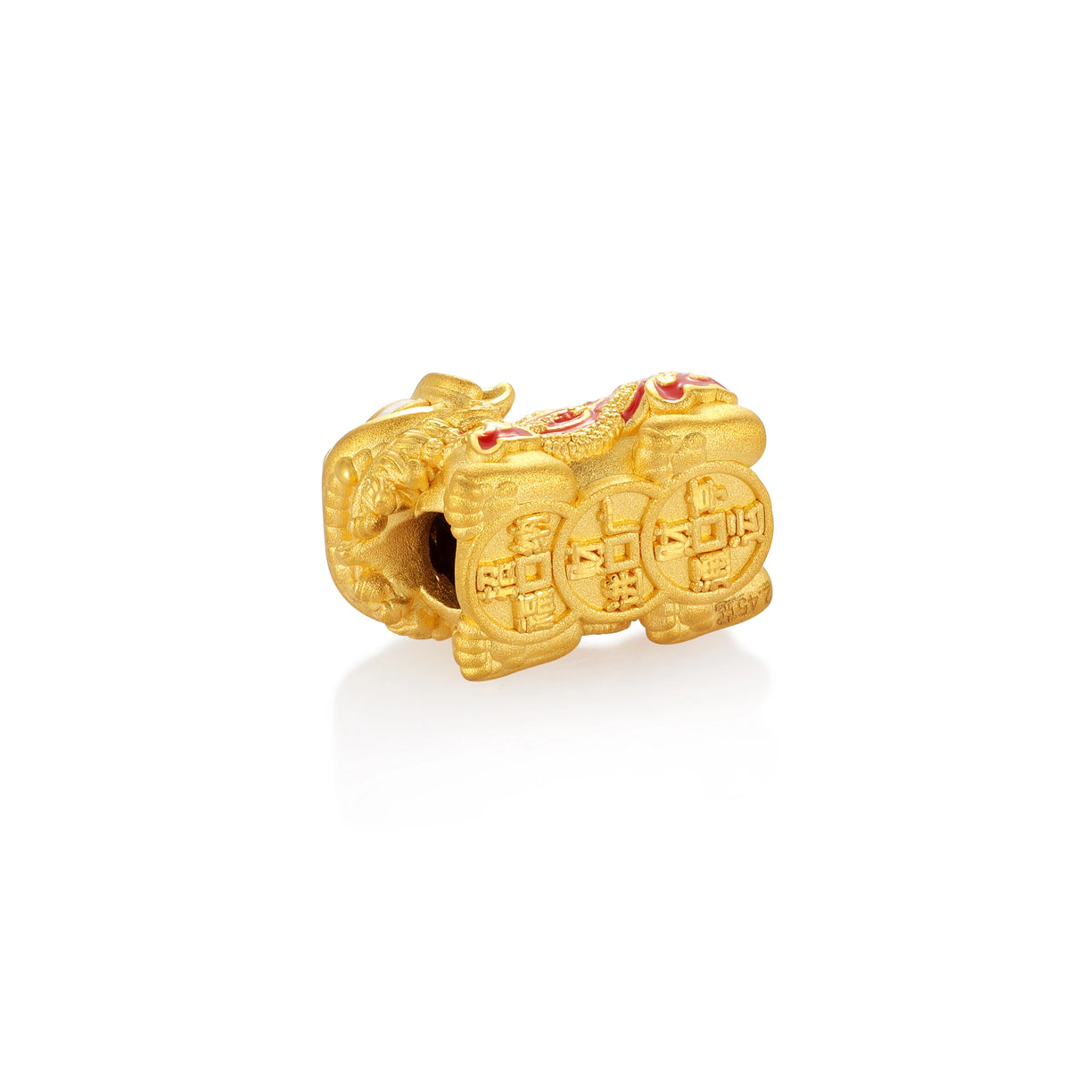 24K Solid Gold Rotating Happy Lion Charm 2.2g