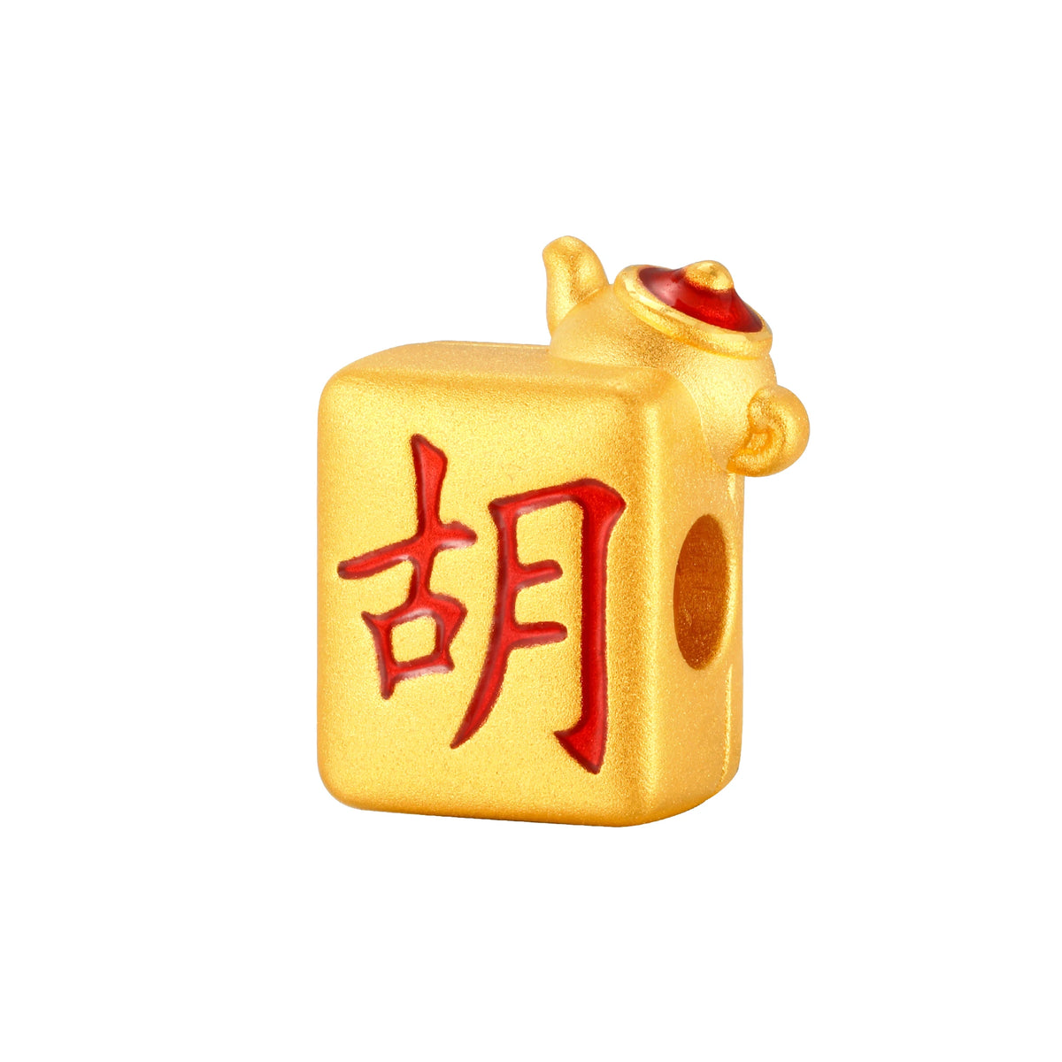 24K Solid Gold Mahjong Win Charm 0.6g