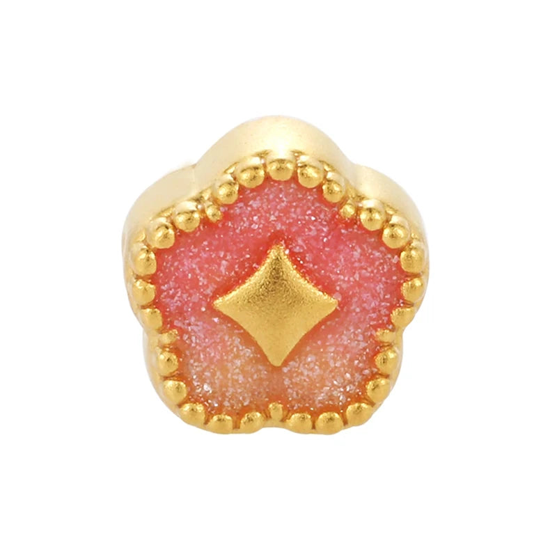 24K Solid Gold Beaded Bracelet High-End Unique Micro Hard Luxury Accessories New Jewelry Findings & Components