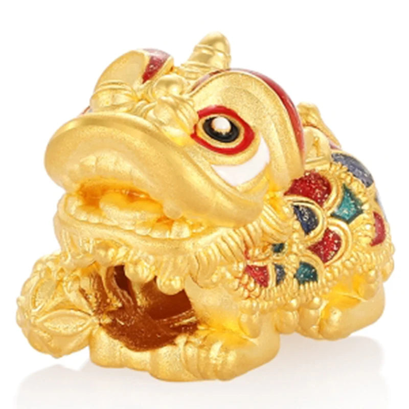 Pixiu micro-hard gold crosses the gourd beaded 24K solid gold luxury bracelet accessories 1.5g high-end beaded bracelet