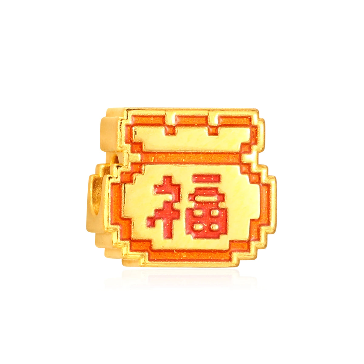 Pixel Fortune Bag Gold Charm - 0.7g