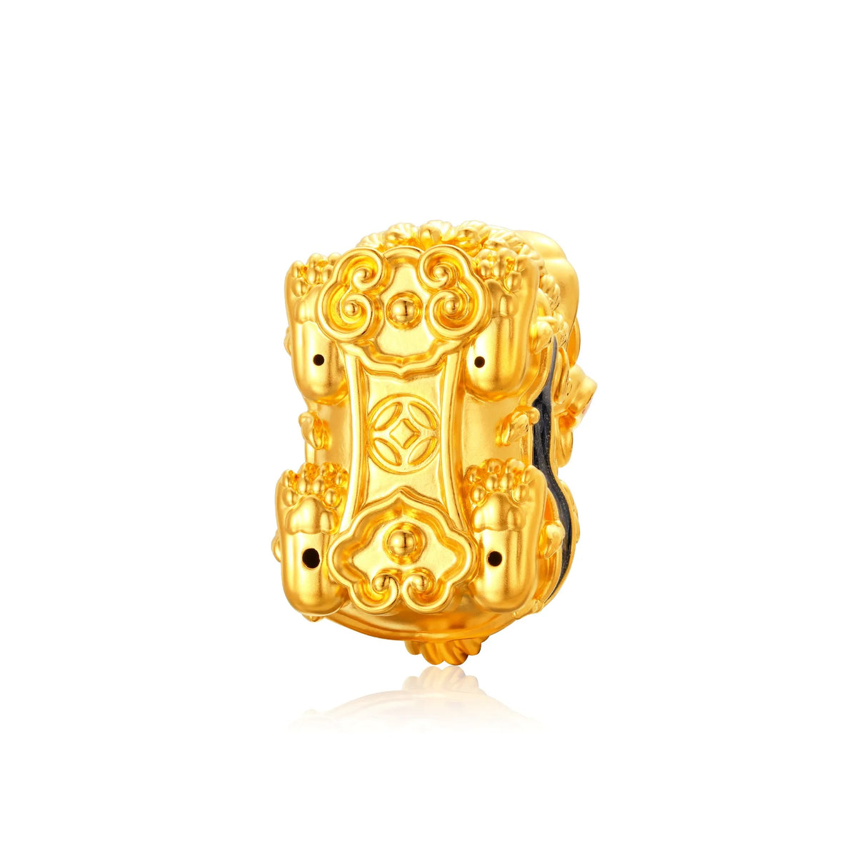 24K Solid Gold Medium Straight-Head Fu Lion Dance Figurine 15.1g