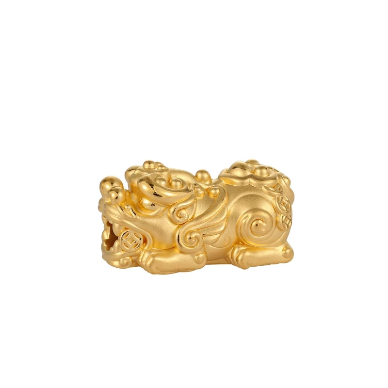 Fortune Pixiu Beaded Bracelet Accessory 24K Solid Hard Gold High-End Jewelry Findings & Components