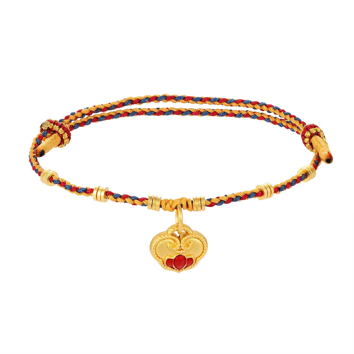 24K Solid Gold All the Best Bracelet Charm 1.2g