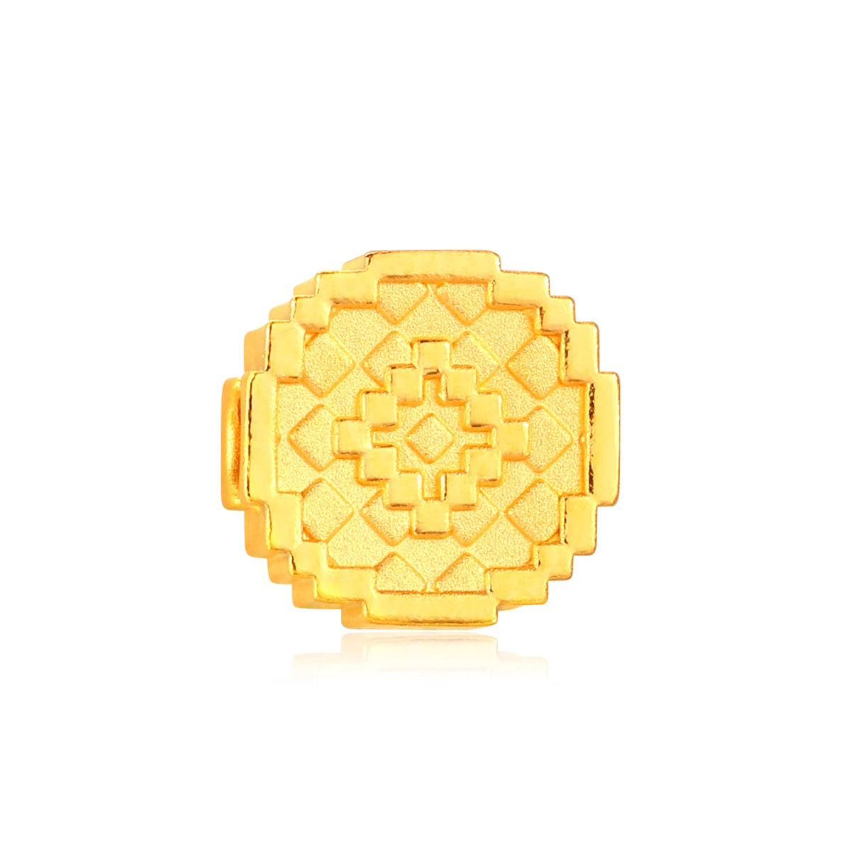 Pixel Orange Gold Charm - 0.75g