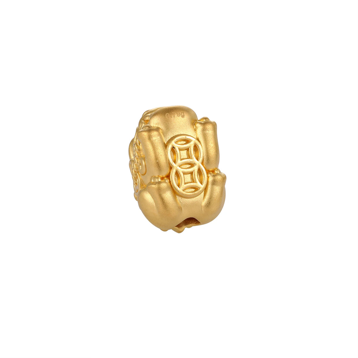 24K Solid Gold Pixiu Charm 0.35g