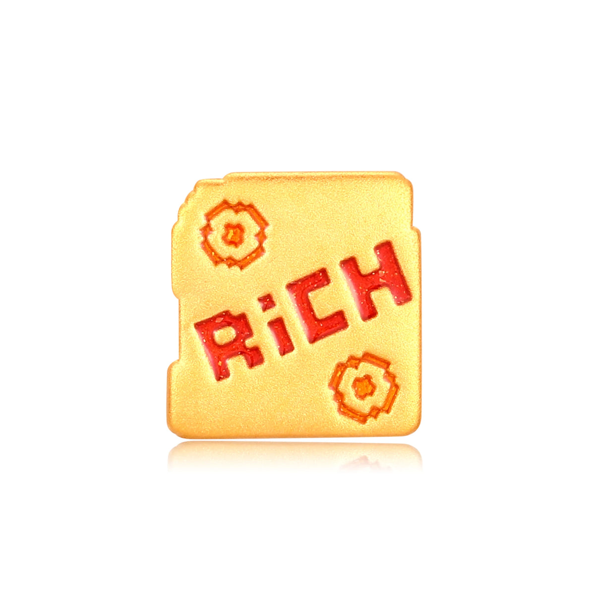 Pixel Fortune Character Gold Charm - 0.7g