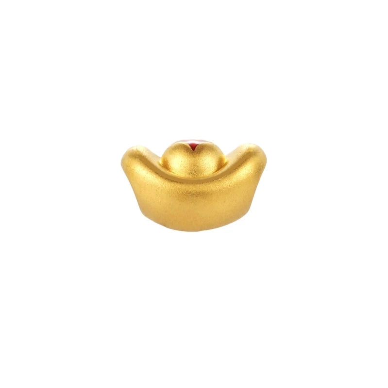 Mini High quality Women's Golden ingot Beaded Bracelet with Real Gold Carved Amulet Beaded Accessories