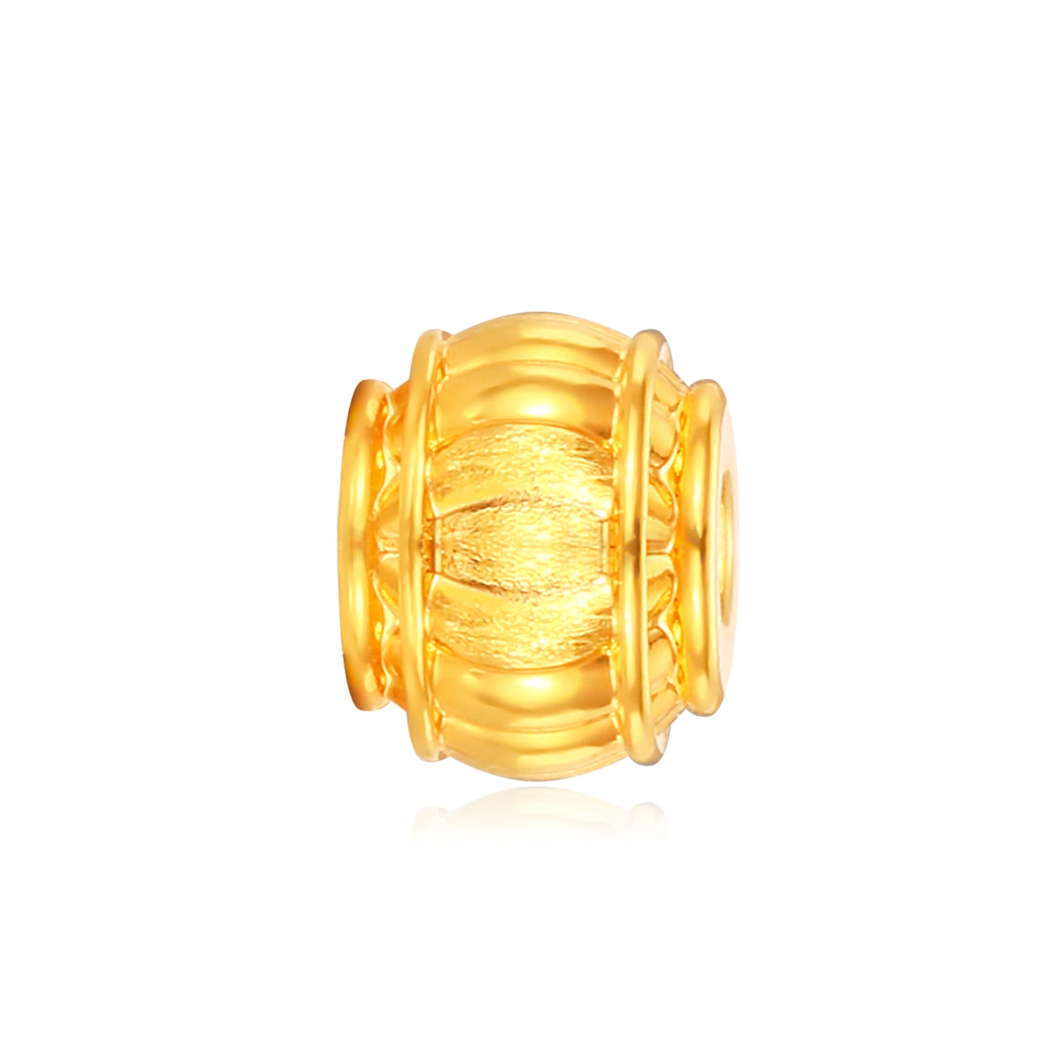 Layered Rules Spacer Bead Gold Charm - 0.15g