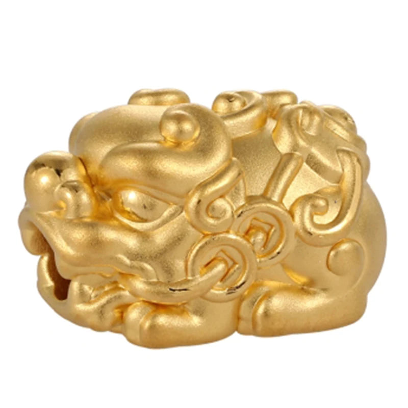 High-End 24K Solid Gold Jewelry Accessories Multicolor Pixiu Beaded Chinese Style Little Beaded Jewelry Findings & Components