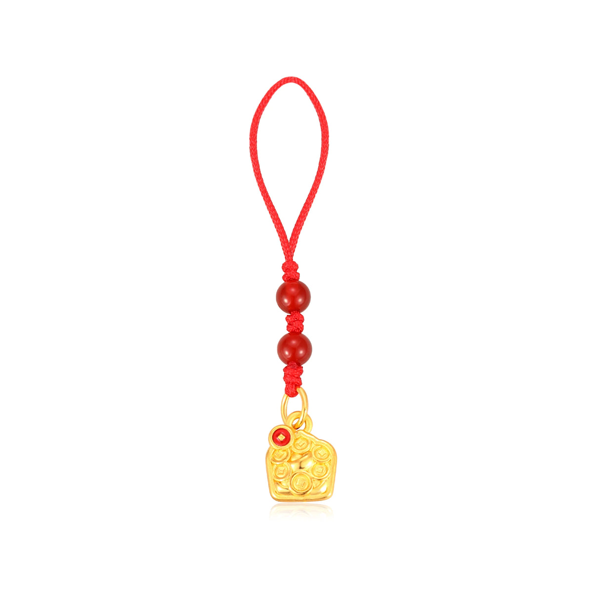 24K Solid Gold Wealth Plus 100 Pendant Charm 0.55g