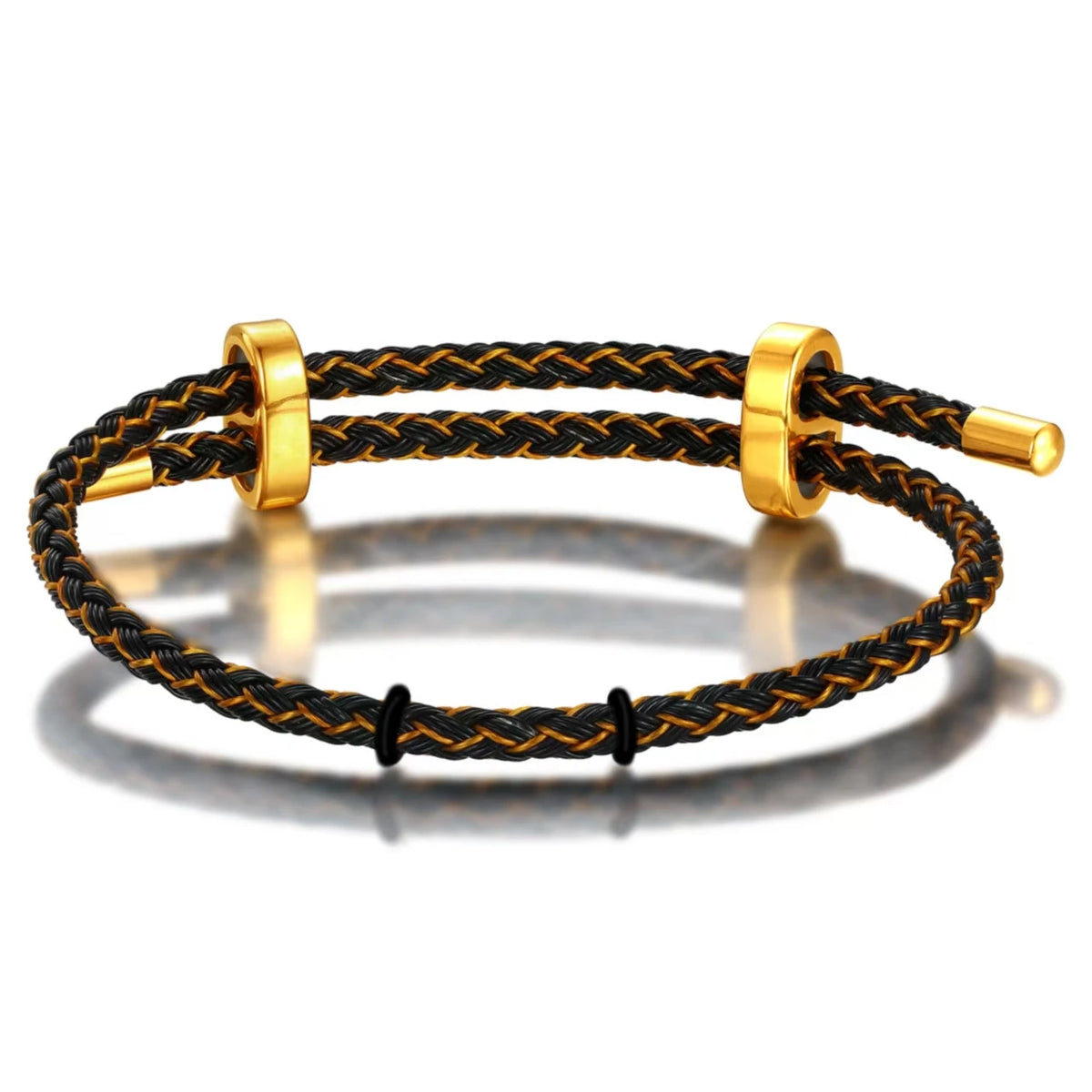 Black Gold Steel Wire Bracelet 22-24cm