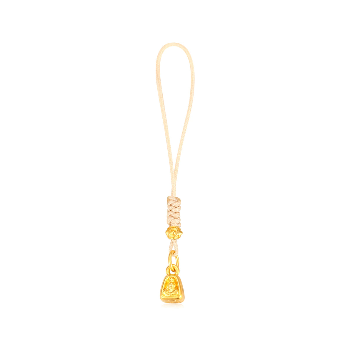 24K Solid Gold Buddha Pendant Charm 0.45g