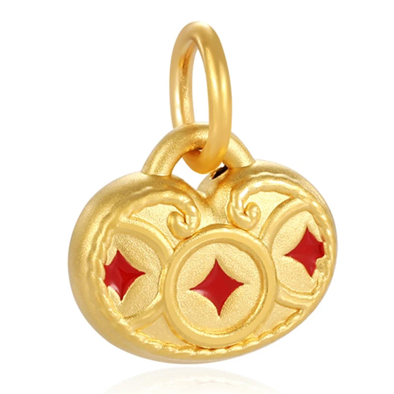 24K Solid Gold Micro-Hard Cross Pendant 0.45g Trendy Jewelry Accessories with Customizable Packaging OEN/ODM Charm Pendants