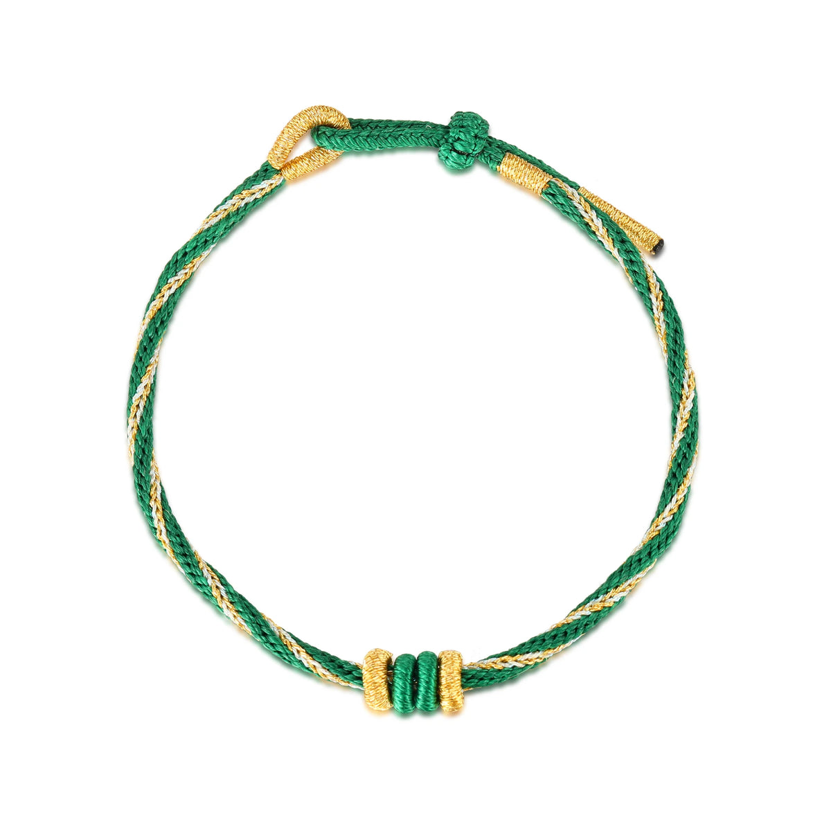 Emerald Green Guanyin Cord Bracelet