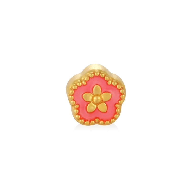 24K Solid Gold Chinese Style Beaded Flower Bracelet High Quality Wholesale Jewelry Findings & Components Accessory