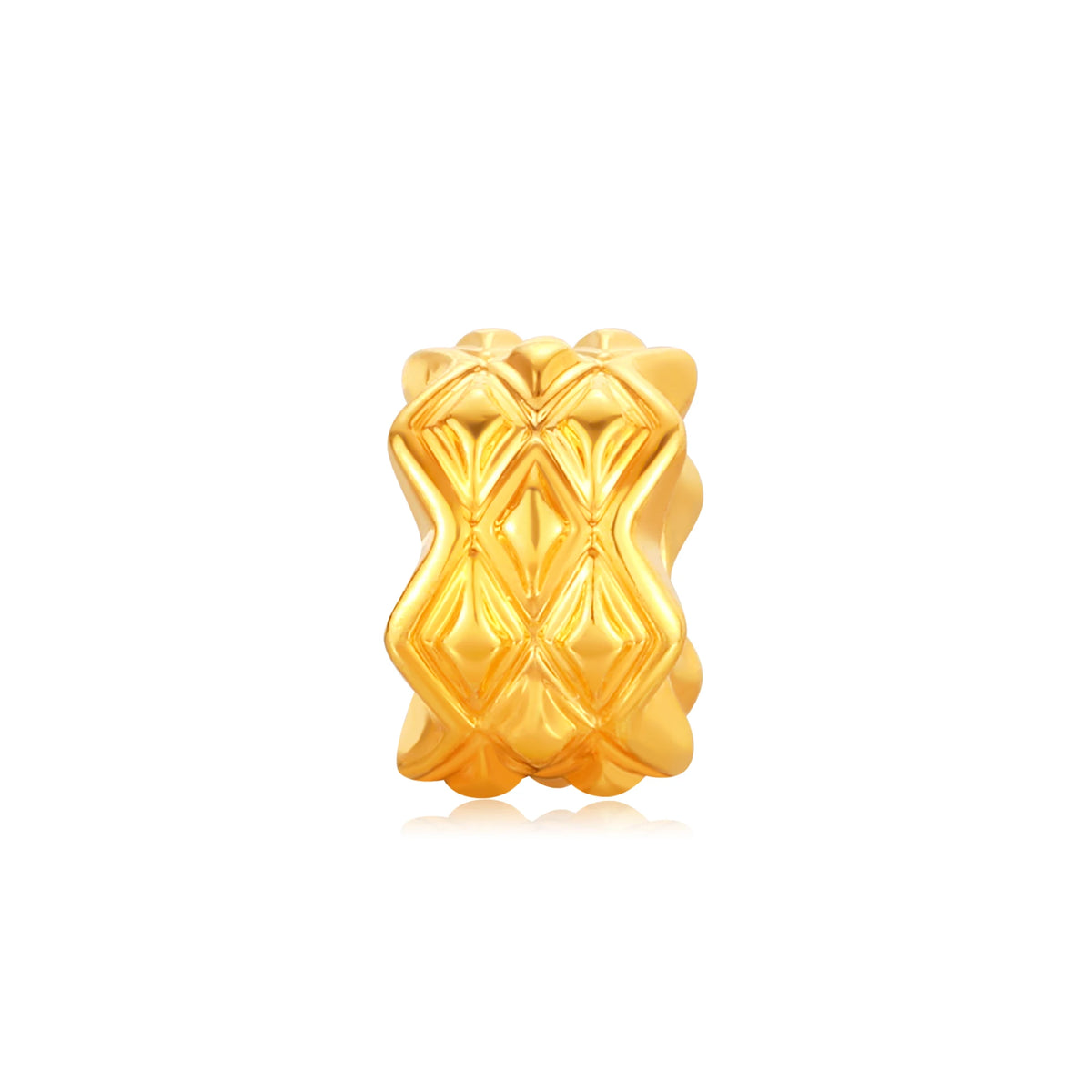 Prism Light Spacer Bead Gold Charm - 0.15g