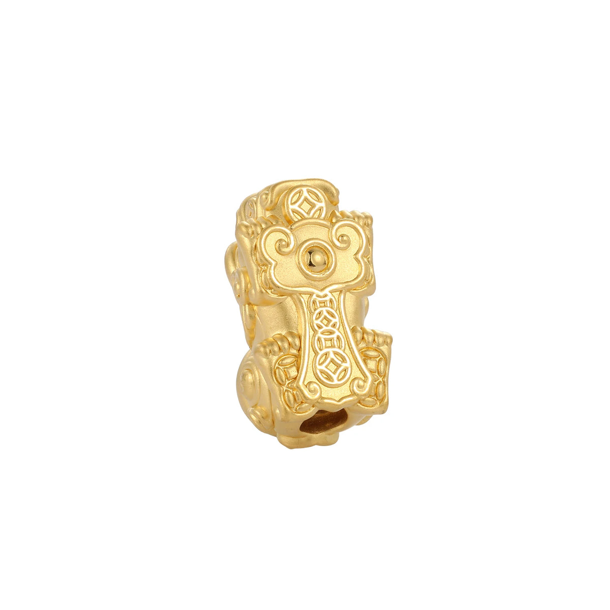24K Solid Gold Ruyi Pixiu Charm 1.7g