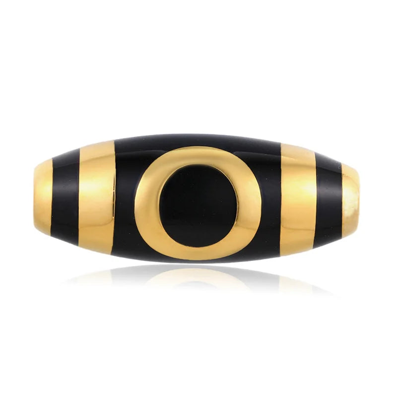 Large Luxury Olive-Shaped Classical Style Bracelet 24K Pure Gold Beads 3.0mm Aperture High-End Gold Jewelry Findings Components