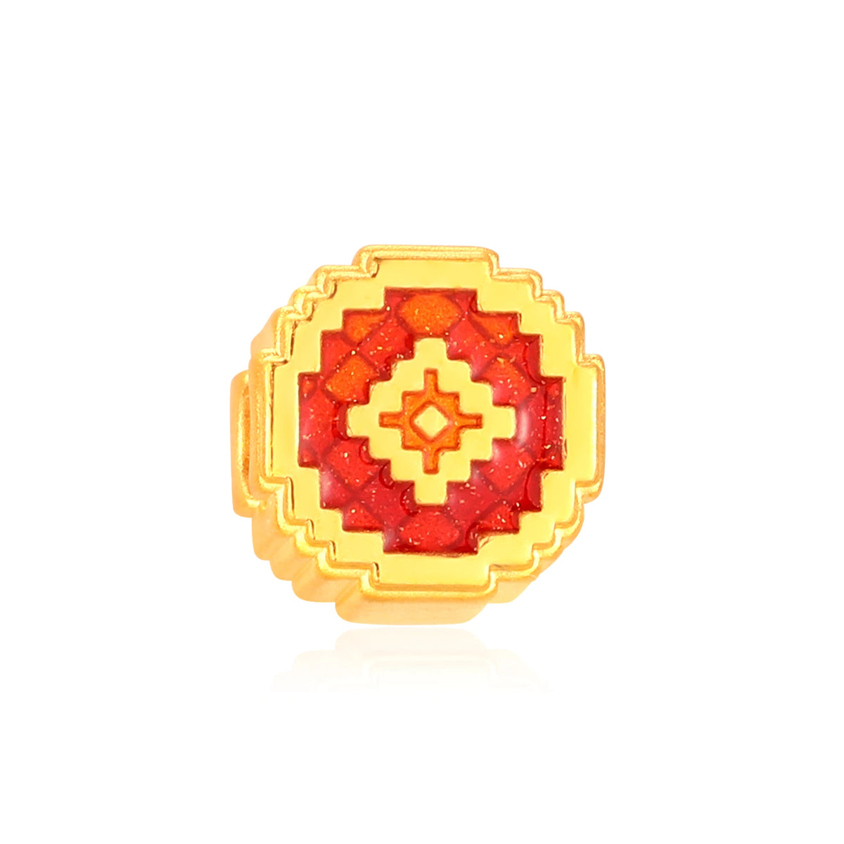 Pixel Coin Gold Charm - 0.6g
