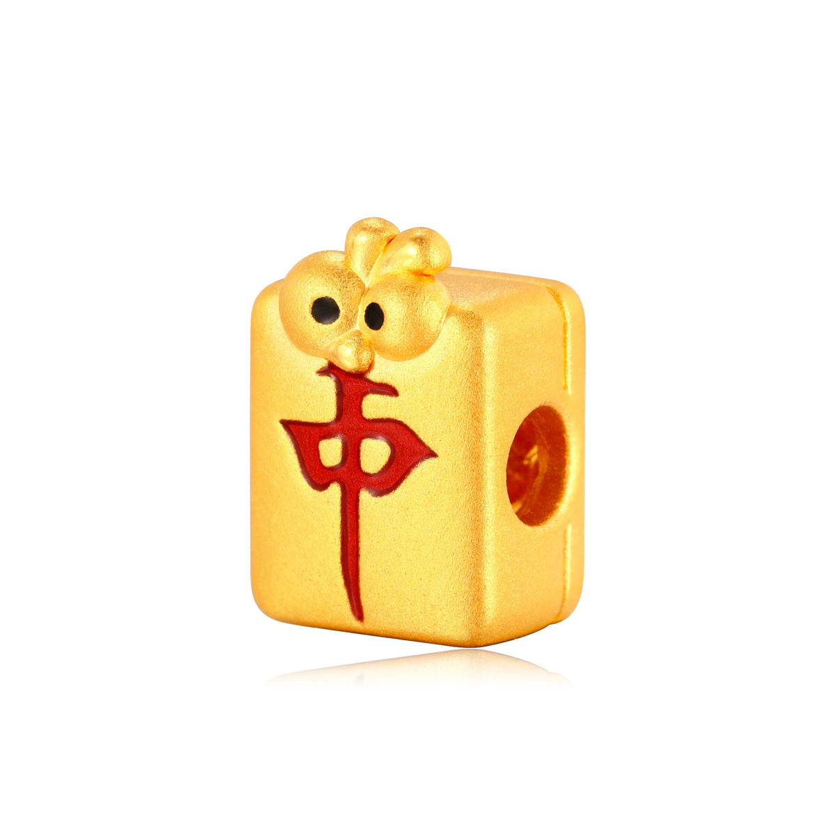 24K Solid Gold Mahjong Center Charm 0.6g