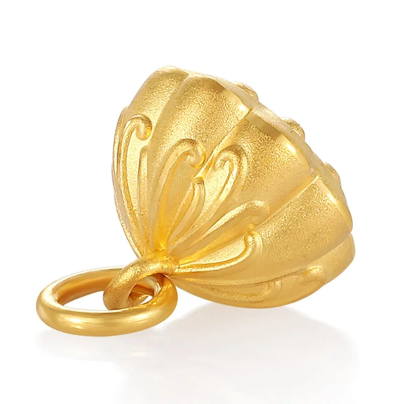 Luxury gold jewelry 24k micro-hard gold lotus seedpod shape bracelet beaded high-end jewelry accessories