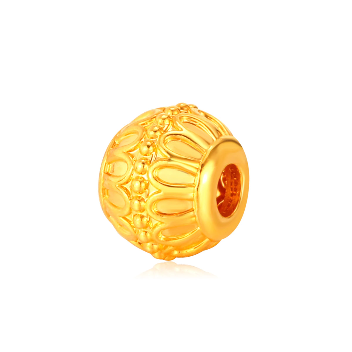 Gold Petal Layers Bracelet Charm Gold - 0.15g