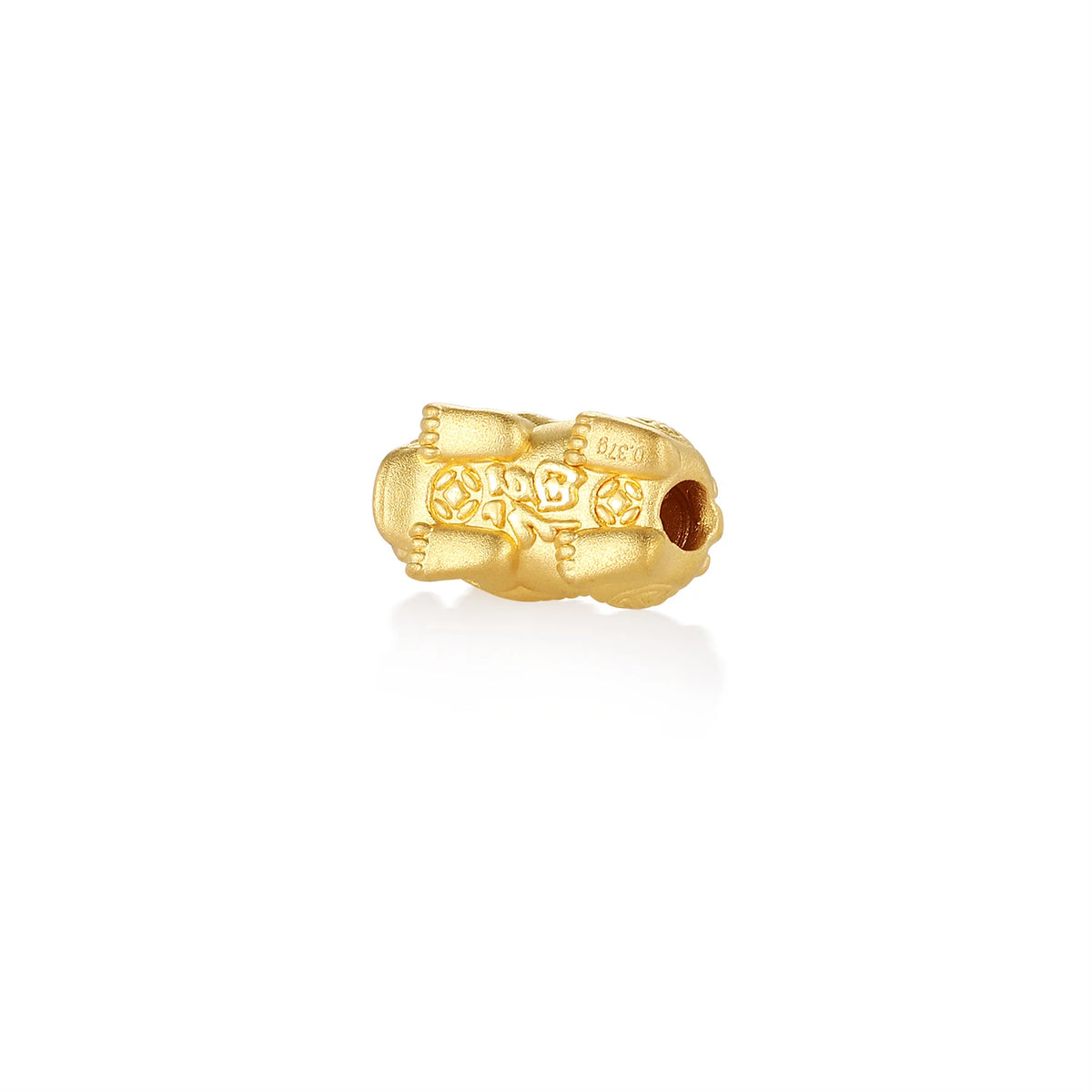 24K Solid Gold Wealth Character Pixiu Charm 0.32g