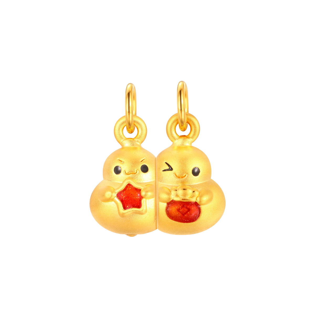 Magnetic Good Luck Fortune Prosperity Gold Charm - 1.2g