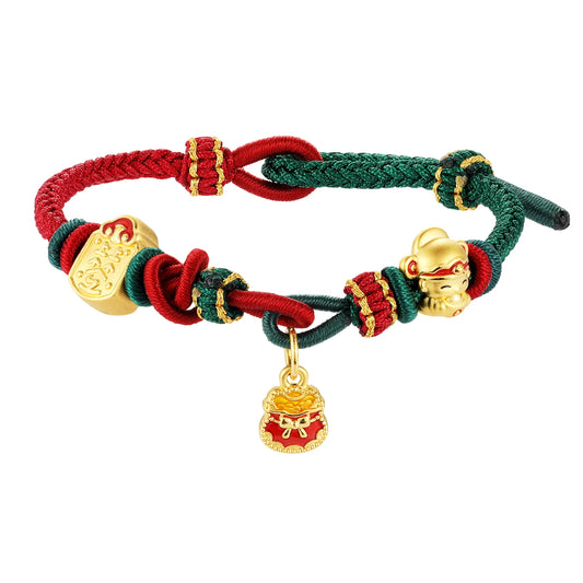 High quality Superior Fortune Talisman - Prosperity & Wealth 24K Gold Bracelet Fine Jewelry