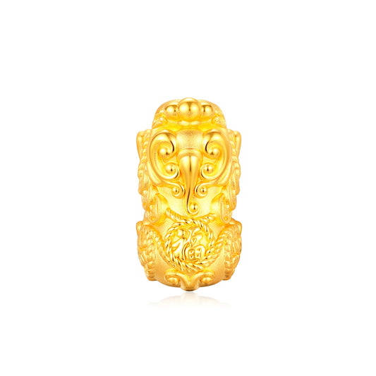 24K Solid Gold Wealth-Attracting Pixiu Charm 3.2g