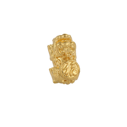 24K Solid Gold Wealth-Gathering Pixiu Charm 0.95g