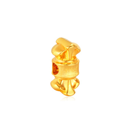 Subdue Demons Spacer Bead Gold Charm - 0.2g
