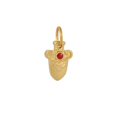 24K Solid Gold Enamel Craft Necklace Accessories Pendant Cute Zhong Kui Sword Shape Evil Spirit Charm for Anniversary