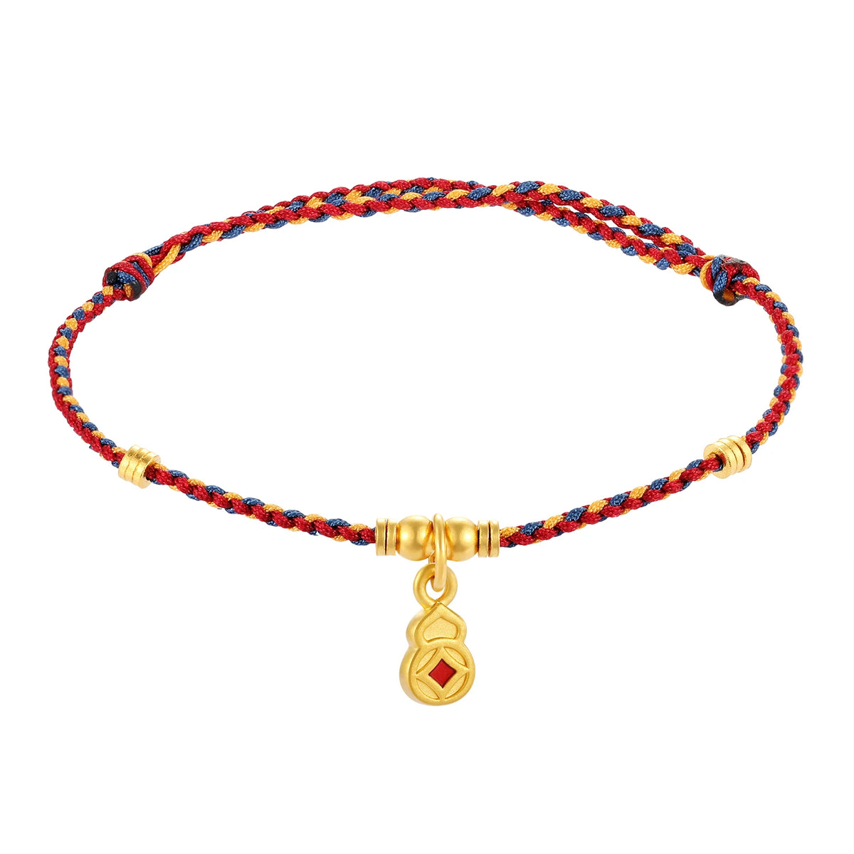 24K Solid Gold Boundless Wealth Bracelet Charm 0.8g
