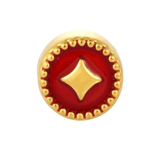 24K Solid Gold Beaded Bracelet Unique Micro Hard Fortune Design 1.7mm Aperture Ancient Craftsmanship Jewelry Findings Components
