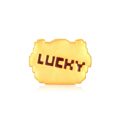 Pixel Goat Head Gold Charm - 0.65g