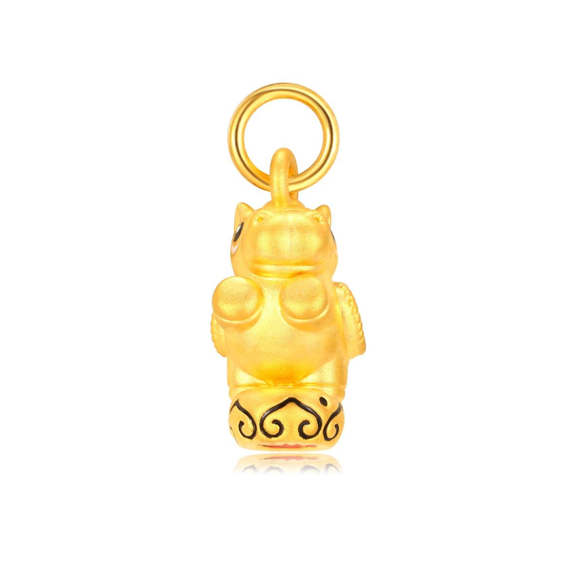 24K Solid Gold Great Fortune Horse Charm 0.75g
