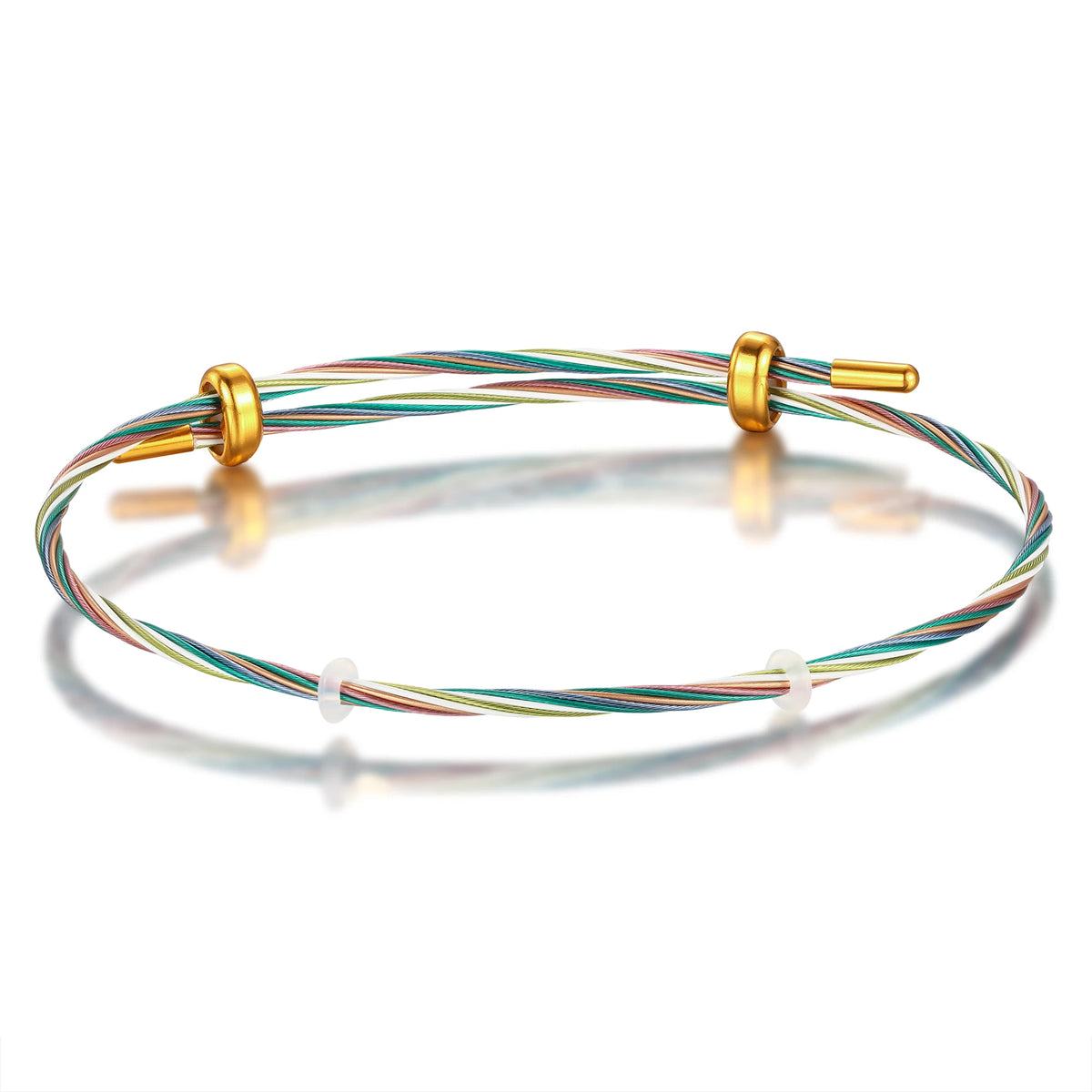 Iridescent Star Thin Steel Wire Bracelet 22-24cm