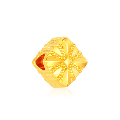 Mirror Flower Moon Bracelet Charm Gold - 0.2g