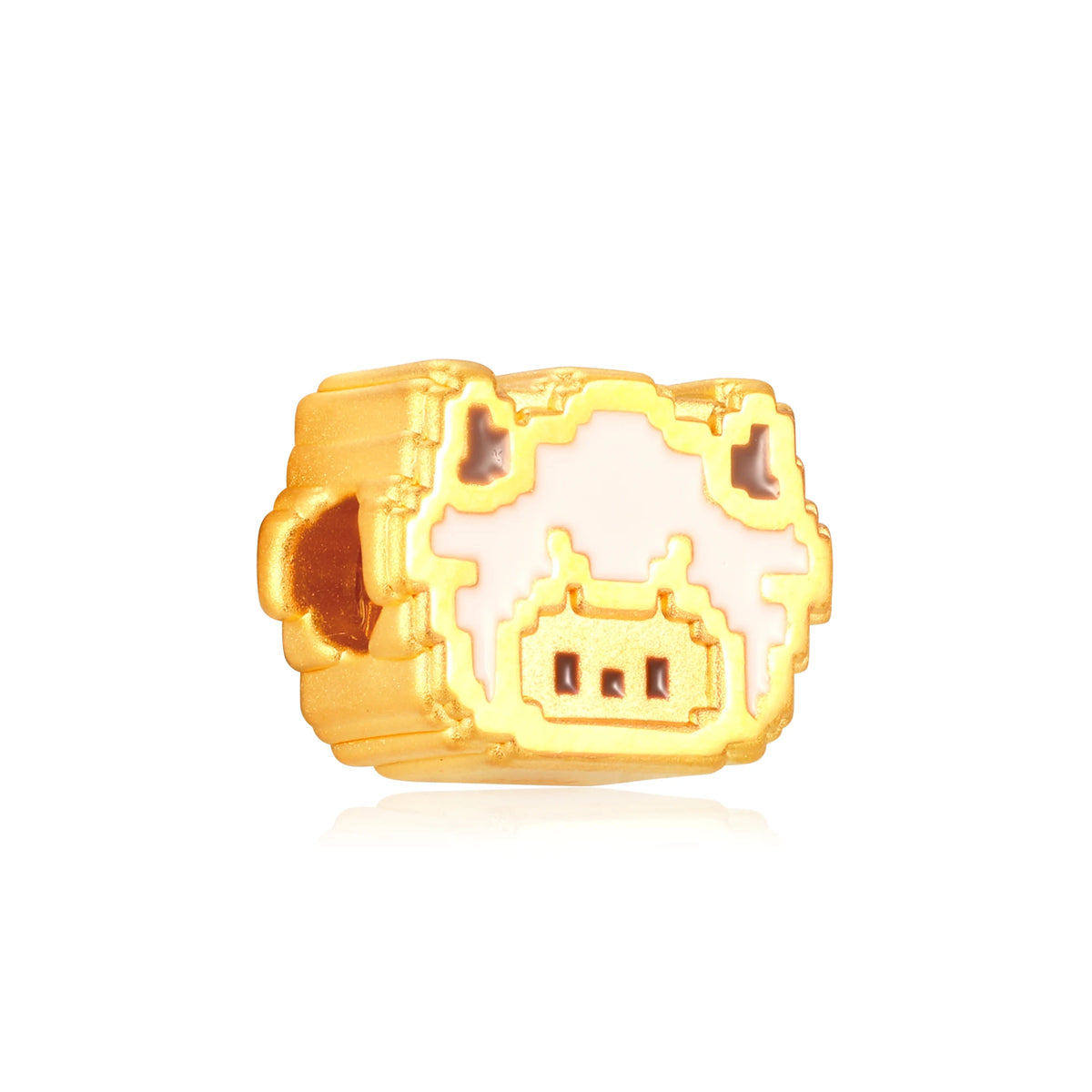 Pixel Goat Head Gold Charm - 0.65g