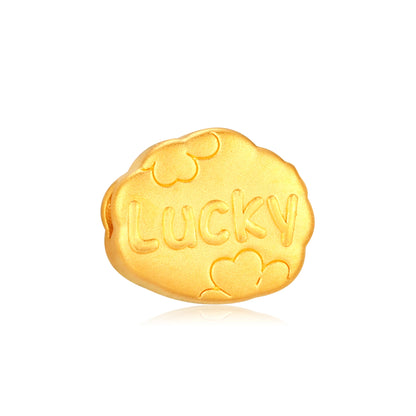 Line Art Goat Gold Charm - 0.45g