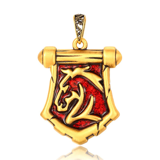 Zodiac Culture 24K Solid Gold Horse Shape Electric Black Charm Pendant Cute Design