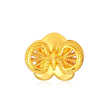 Filigree Butterfly Orchid Bracelet Charm Gold - 1g