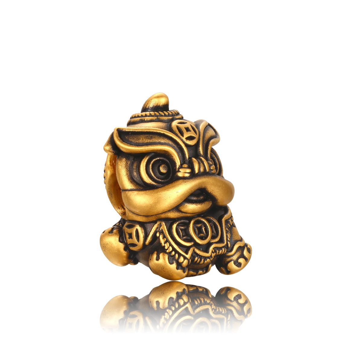 24K Black Gold Happy Lion Charm 1.5g