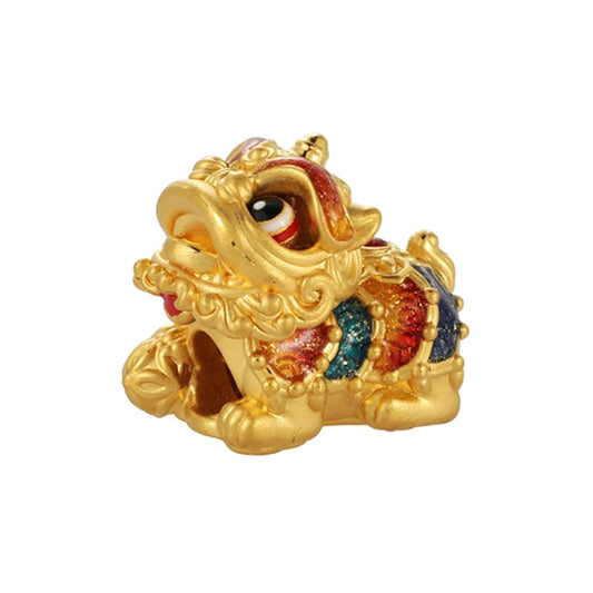 Support customization Large style Lion Beaded 1.9g 24K solid gold jewelry accessories for bracelets