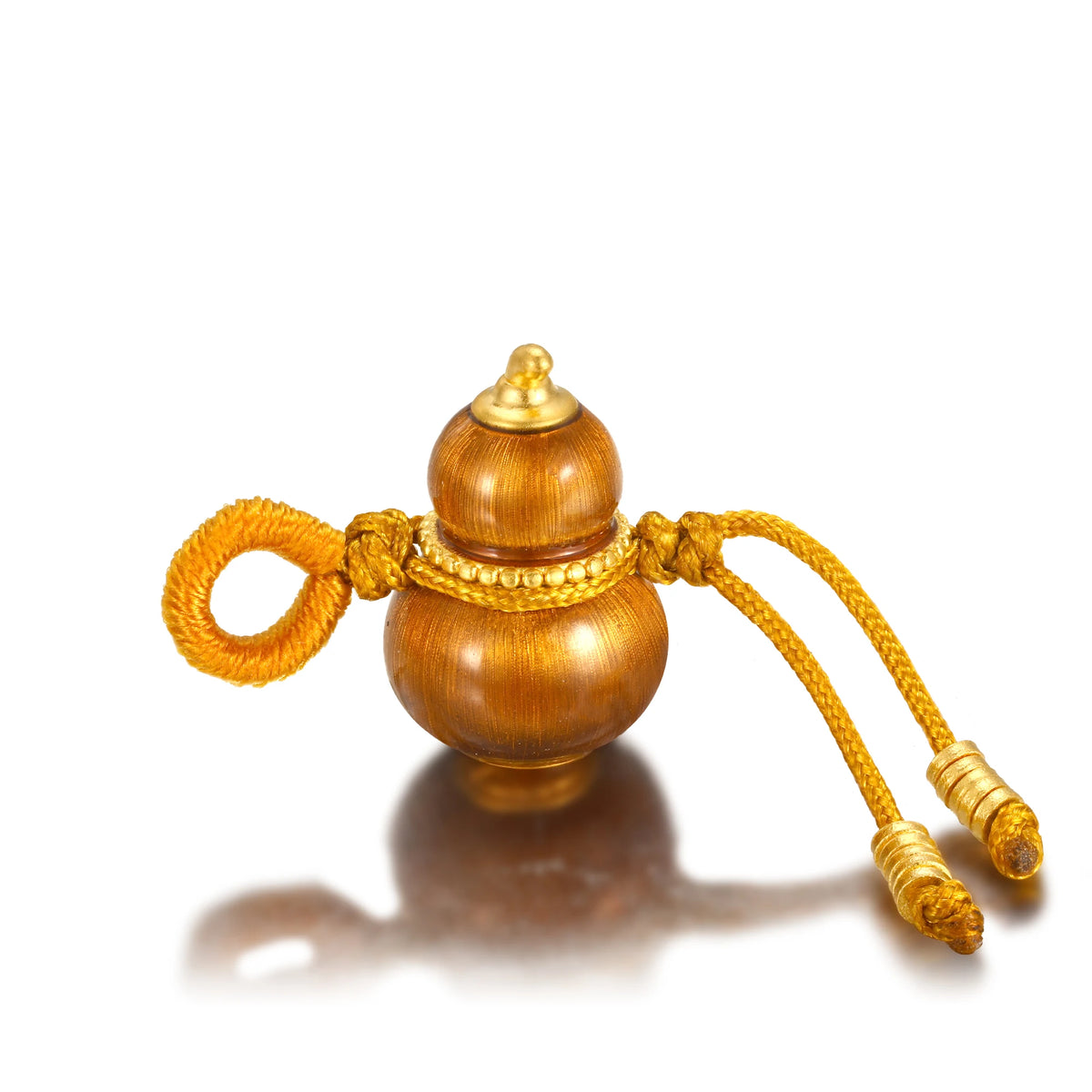 24K Solid Gold Chestnut Gourd Charm 0.7g