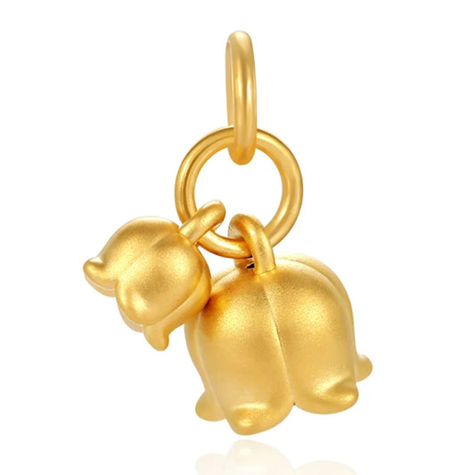 Luxury Chinese retro micro-hard gold 24k enamel crafts double lily of the valley jewelry accessories